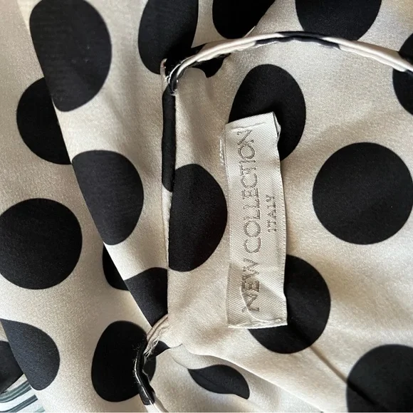 New Collection Italy. Reversible Leaf/Polka Dot Strappy Top - Picture 4 of 4